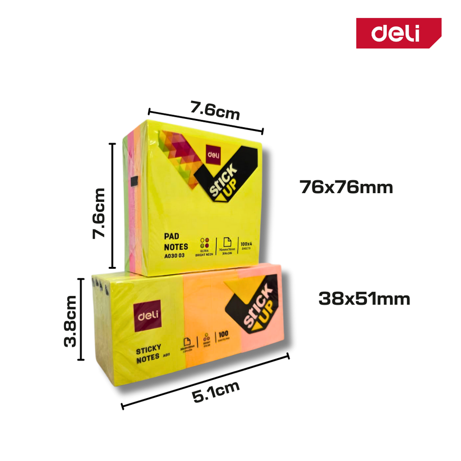 Deli Sticky Notes Assorted Colors