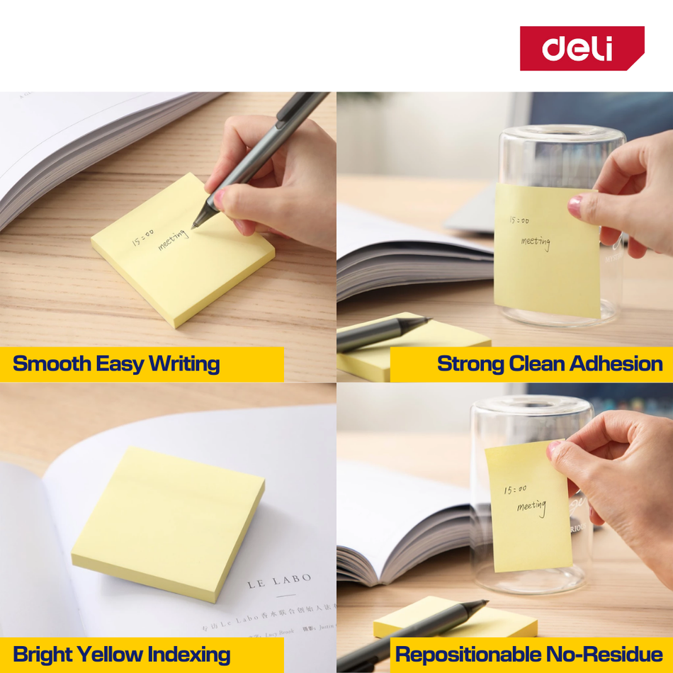 Deli Sticky Notes Yellow