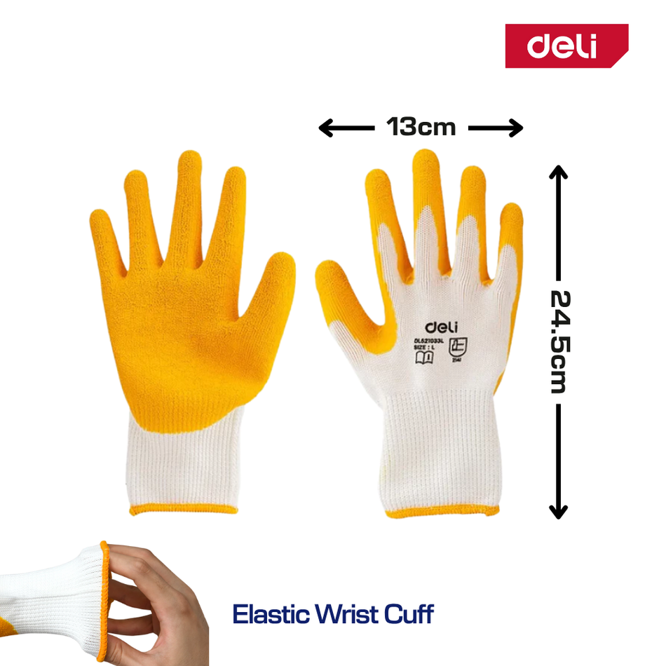 Deli Latex Gloves – L Size