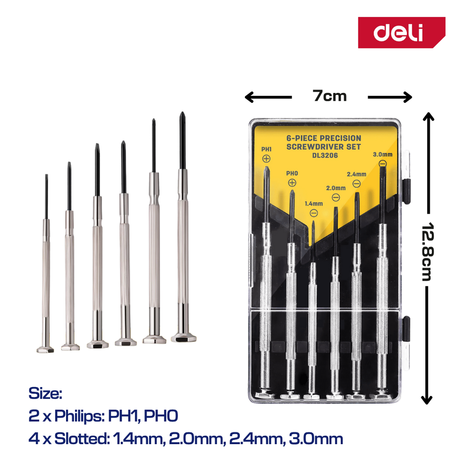 Deli 6 Pcs Precision Screwdriver Set