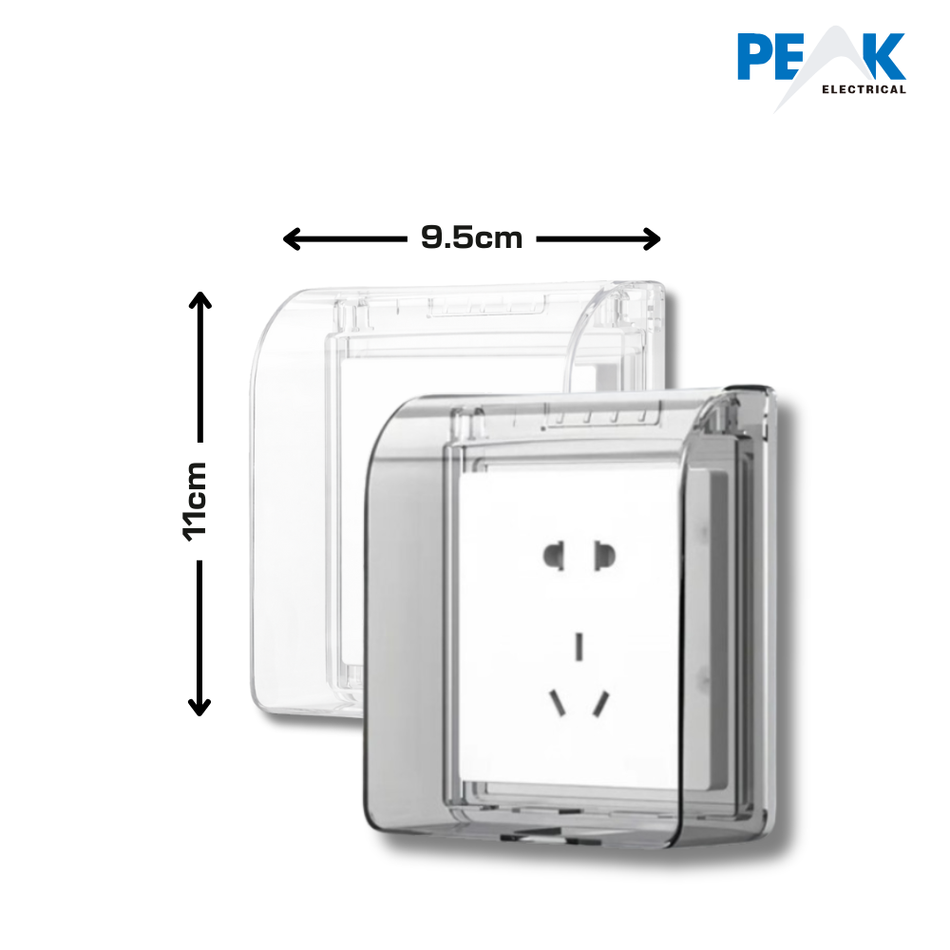 PEAK Weatherproof Switch Socket Protective Cover Transparent for Outdoor Use