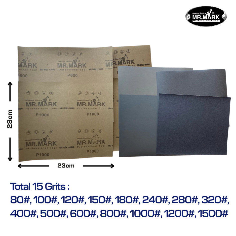 Mr Mark Wet & Dry Abrasive Sandpaper Waterproof