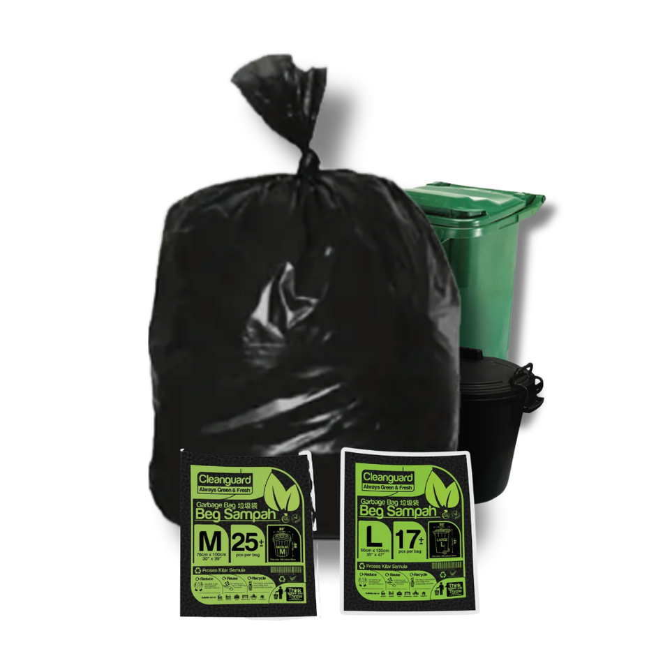 Cleanguard Garbage Bags Recycle Black